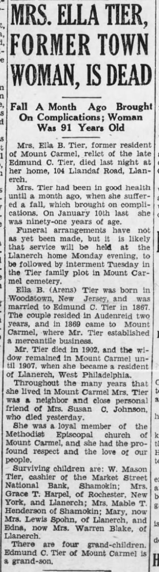 Ella Tier dies